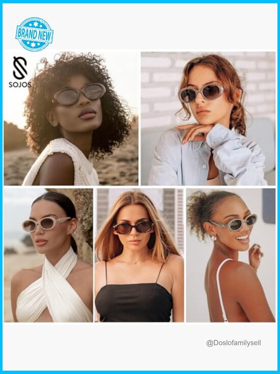 Retro Oval Polarized Sunglasses Y2K Vintage Tiny Sun Glasses UV400 Protection main image 4